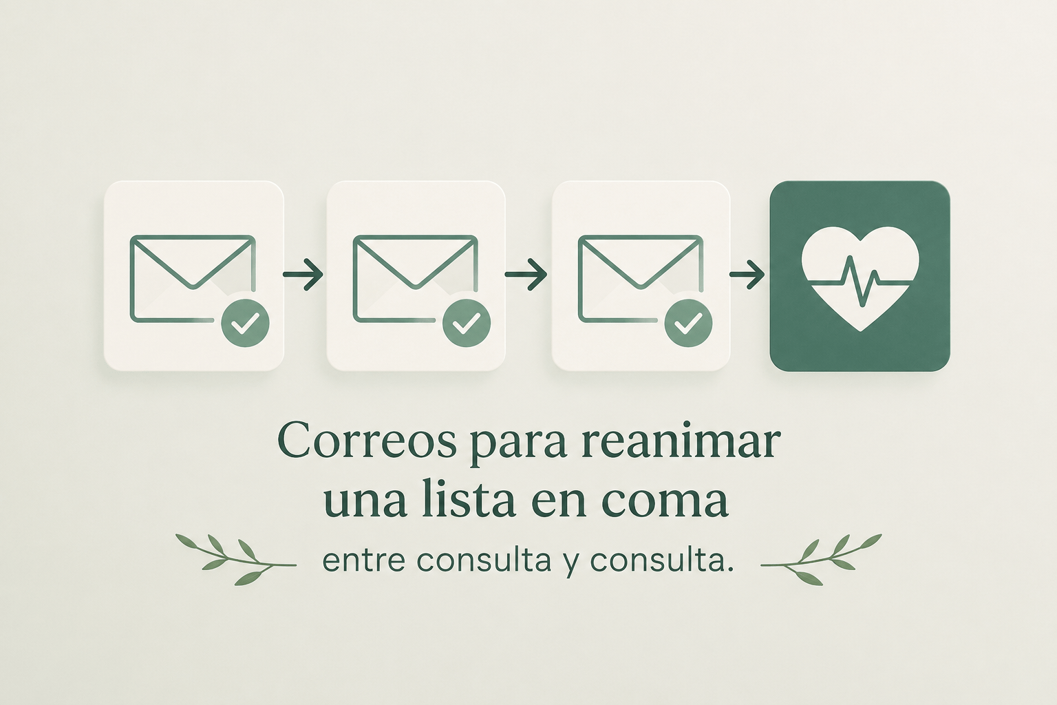 Correos para reanimar una lista de suscripción en coma, entre consulta y consulta médica.
