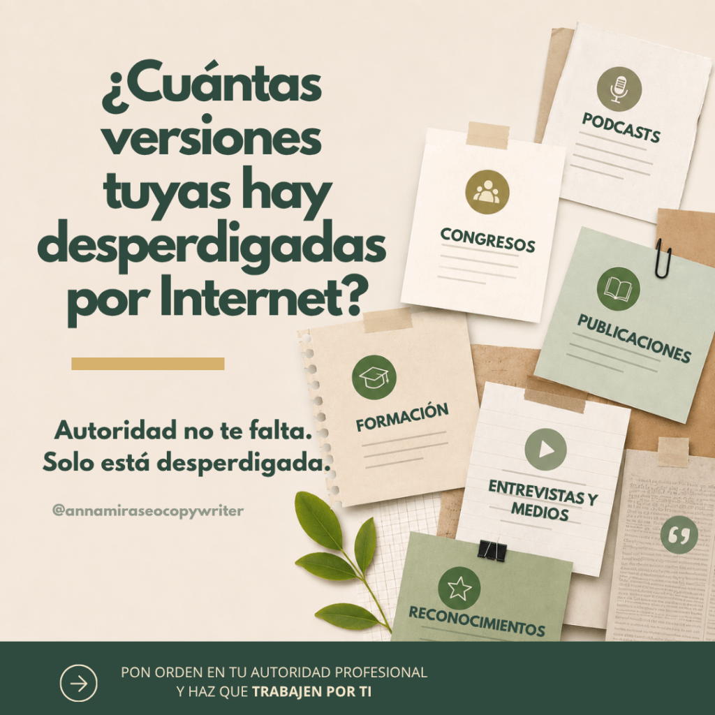 Tu autoridad profesional puede estar desperdigada